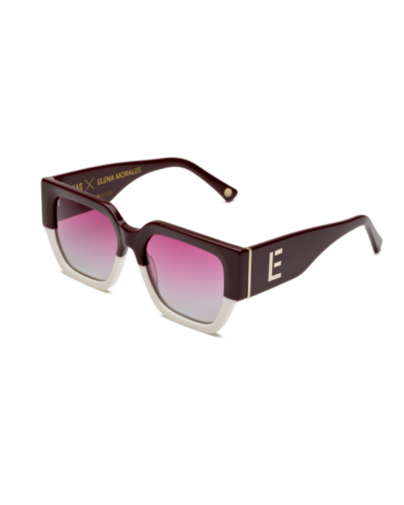 MIKA·S X ELENA MORALES Color Morado-Blanco