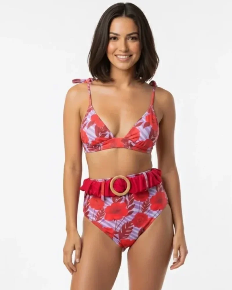 Bikini Amapola de Elena Morales, vista frontal.