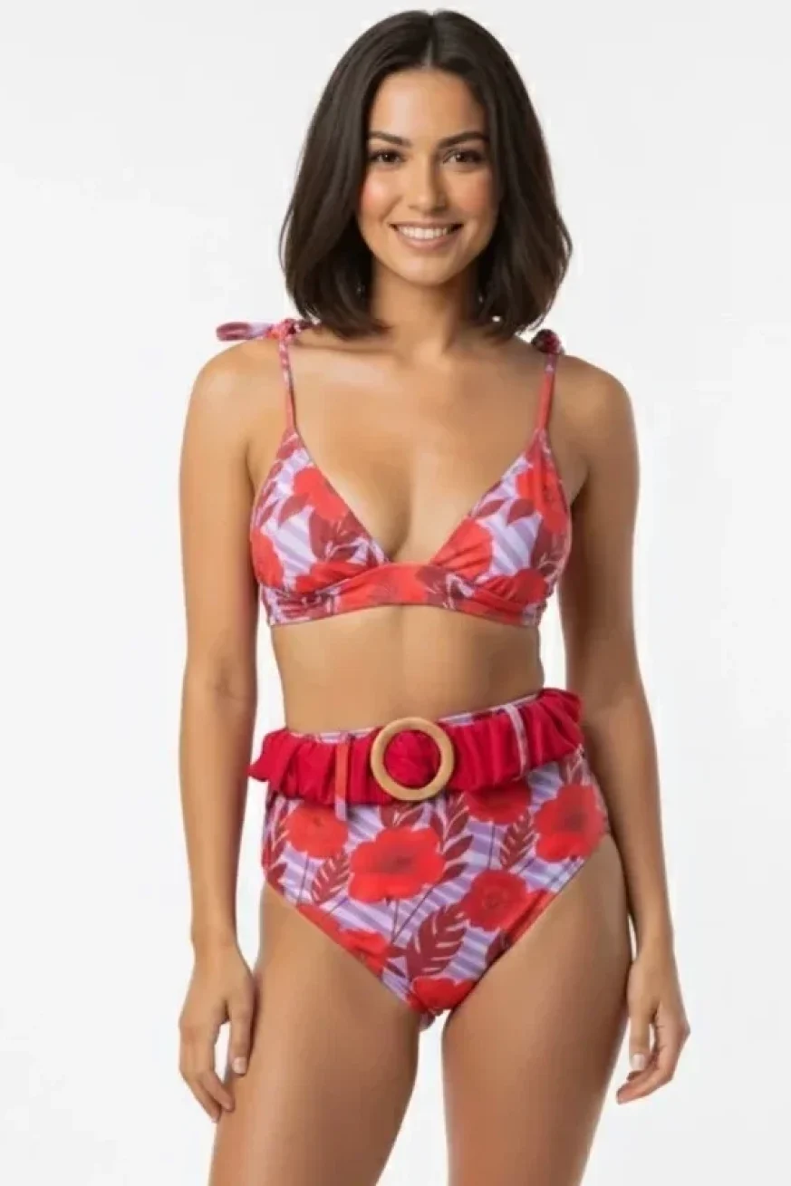 Bikini Amapola de Elena Morales, vista frontal.