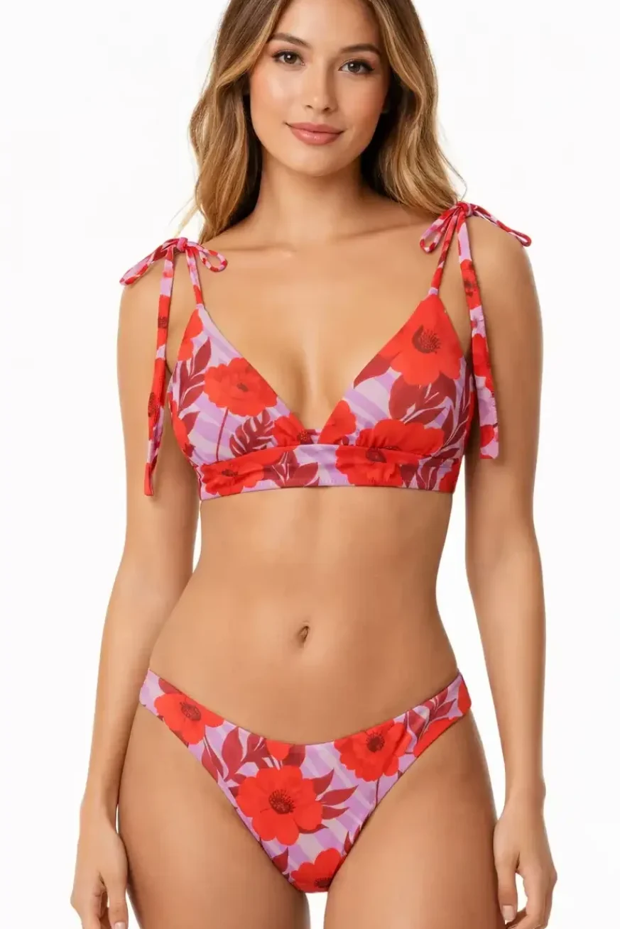 Bikini Amapola Mini de Elena Morales, vista detalle.