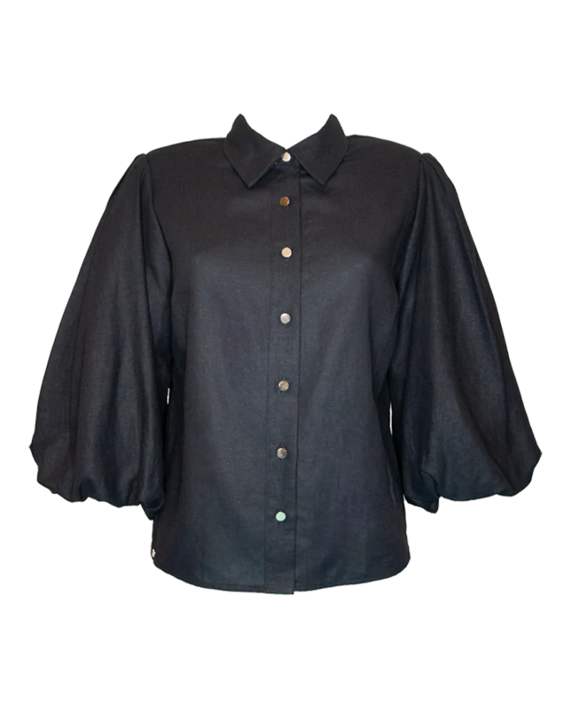 blusa volantes negra portada